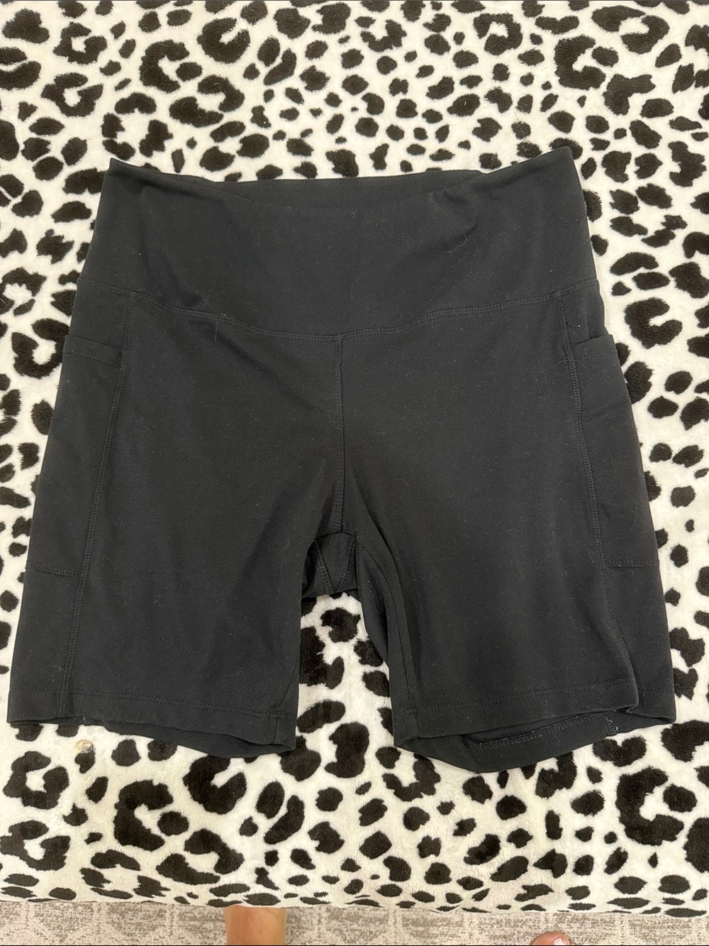 Danskin Black High-Waist Bike Shorts with Side Pockets